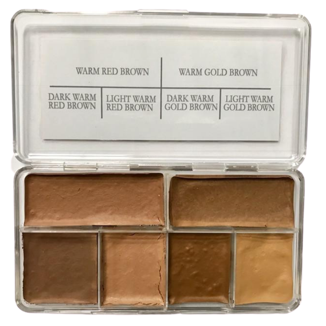 Skin Illustrator Hair Warm Brown Palette - The Makeup Armoury 